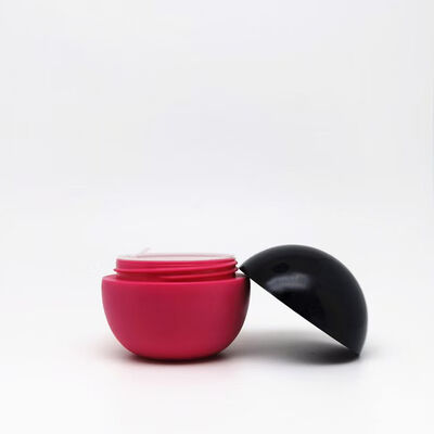 Пластиковая банка для крема сферической формы объемом 5 г, 25 г, 50 г, 80 г с нанесением индивидуального художественного оформления для упаковки средств по уходу за кожей