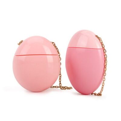 50ml Egg-Style Sunscreen Bottle with Detachable Gold Chain and Customizable Design for Cosmetic Packaging
