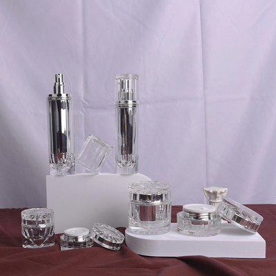 Бутылка акриловая безвоздушная банка 30G 50G 30ML 50ML 100ML для косметических лосьонов с алюминиевым лосьоновым насосом или туманным распылителем
