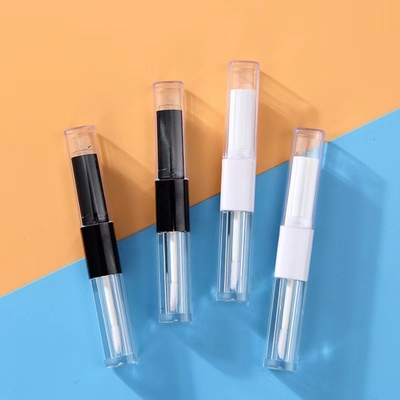 1.2ml и 2.5ml Пластиковые квадратные тонкие губные глянцевые трубы с двойными головами с индивидуальными цветами