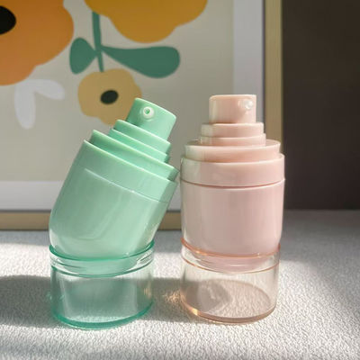 Пластмассовая бутылка без воздуха с головкой распылителя тумана или головой лосьонного насоса и шелковой печатью