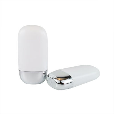 Оптовая пластиковая бутылка для солнцезащитного крема из полипропилена с серебристой крышкой с двойной оболочкой объемом 30 г и 50 г