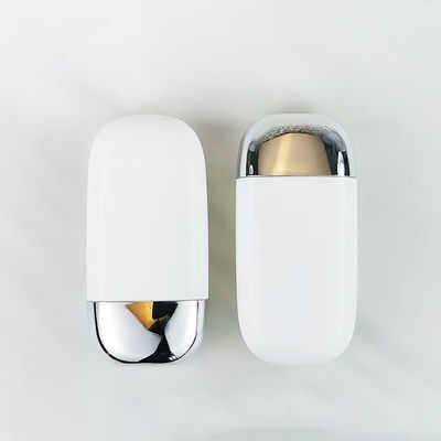 Оптовая пластиковая бутылка для солнцезащитного крема из полипропилена с серебристой крышкой с двойной оболочкой объемом 30 г и 50 г