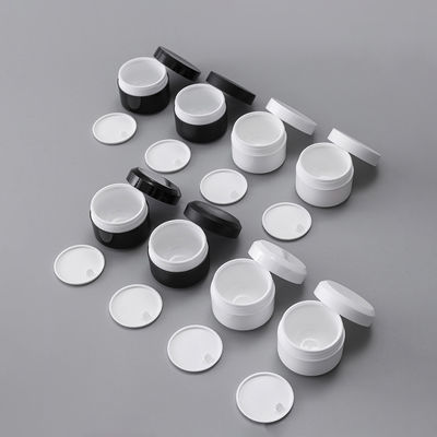 Wholesale Double Wall Plastic PP Cream Jar with Gasket in 5G-100G Size Range MOQ 10000pcs