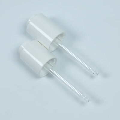 Common Used 18mm 20mm 24mm Plastic Press Dropper with Customized Glass Tube