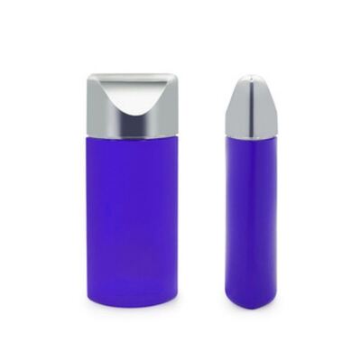 50ml Silver Cap Oval Sunscreen Lotion Bottle - Cosmetic Plastic Container for Skincare and BB Cream