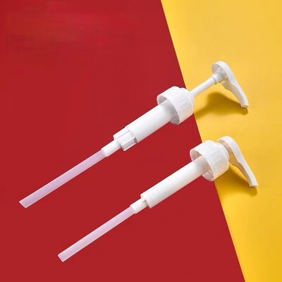 Оптовая пищевая PP пластиковый насос для сиропа с большой дозировкой 8cc 10cc 30cc в 28mm 33mm 38mm Размеры