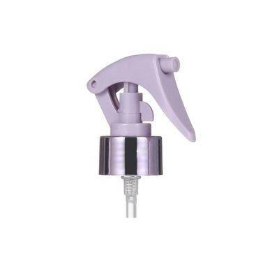 Customized Plastic Mini Trigger Sprayer with 24/410 28/410 Neck Size and UV Metallic Collar/Skirt with Clip